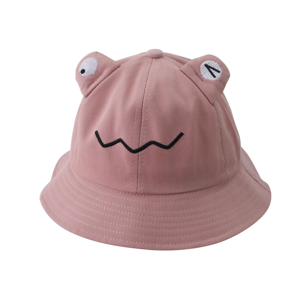 Bucket Hat Cotton - Kids Sun Hat Pink Lightweight Summer