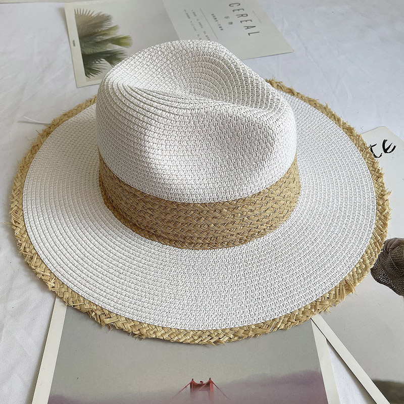Fringed Brim Panama Hat Wide B - Cowboy Hat Straw ulasan dan harga