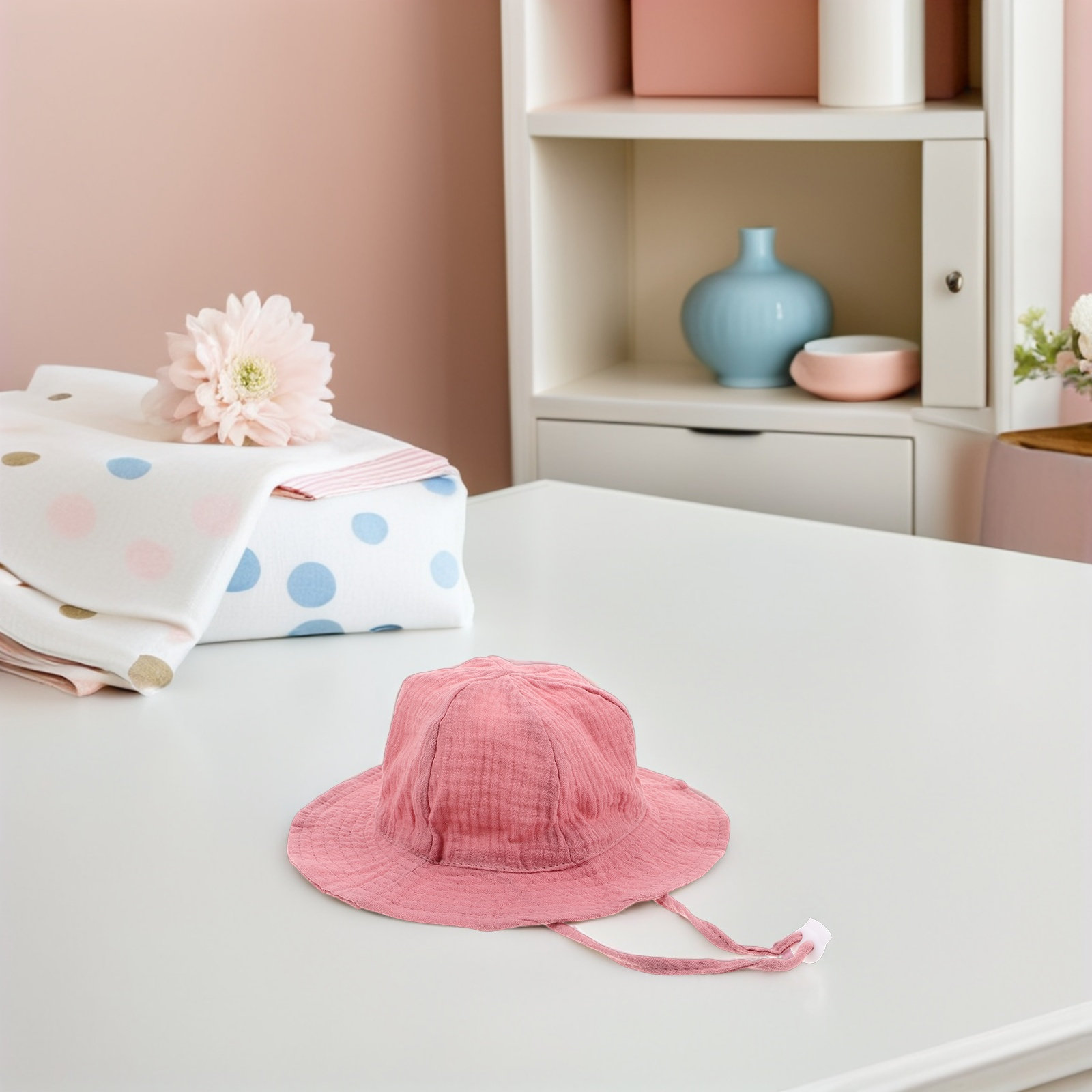 Soft Breathable Baby Cotton Bu - Sun Hat Wide Brim ulasan dan harga