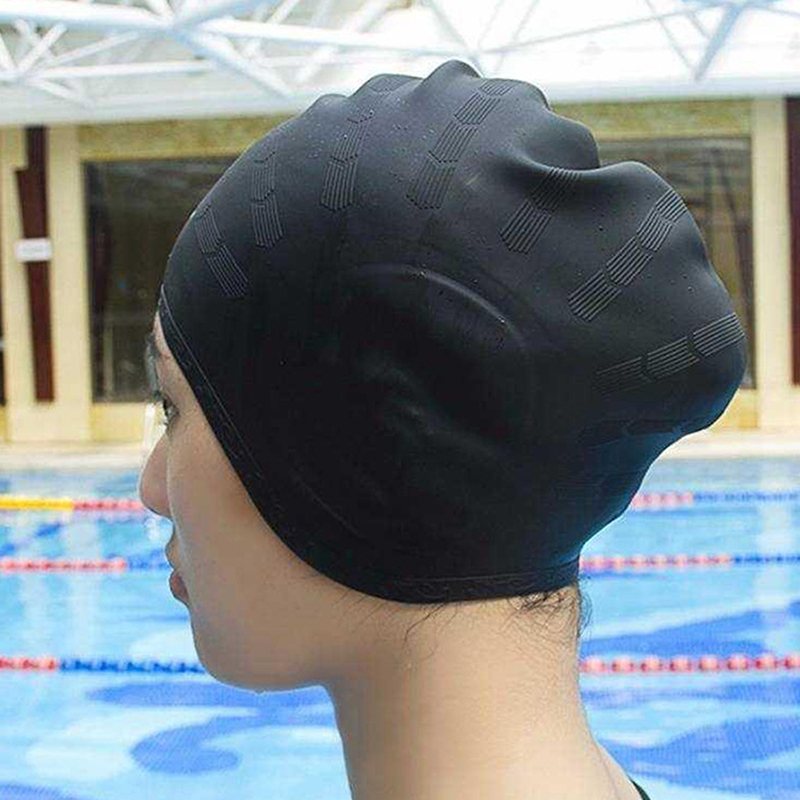 New【Adults High Elastic Swimmi - Swim Hat Silicone ulasan dan harga