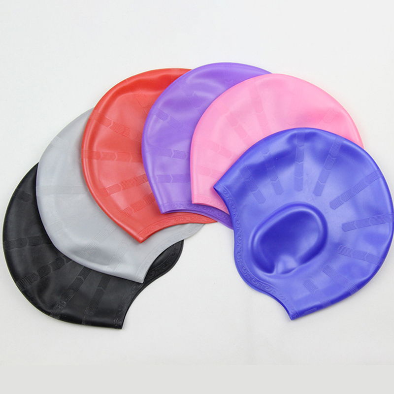 New【Adults High Elastic Swimmi - Swim Hat Silicone ulasan dan harga