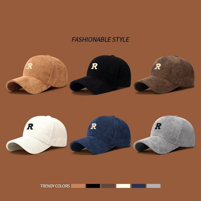 Corduroy Baseball Cap with 3D  - Baseball Cap Structured ulasan dan harga
