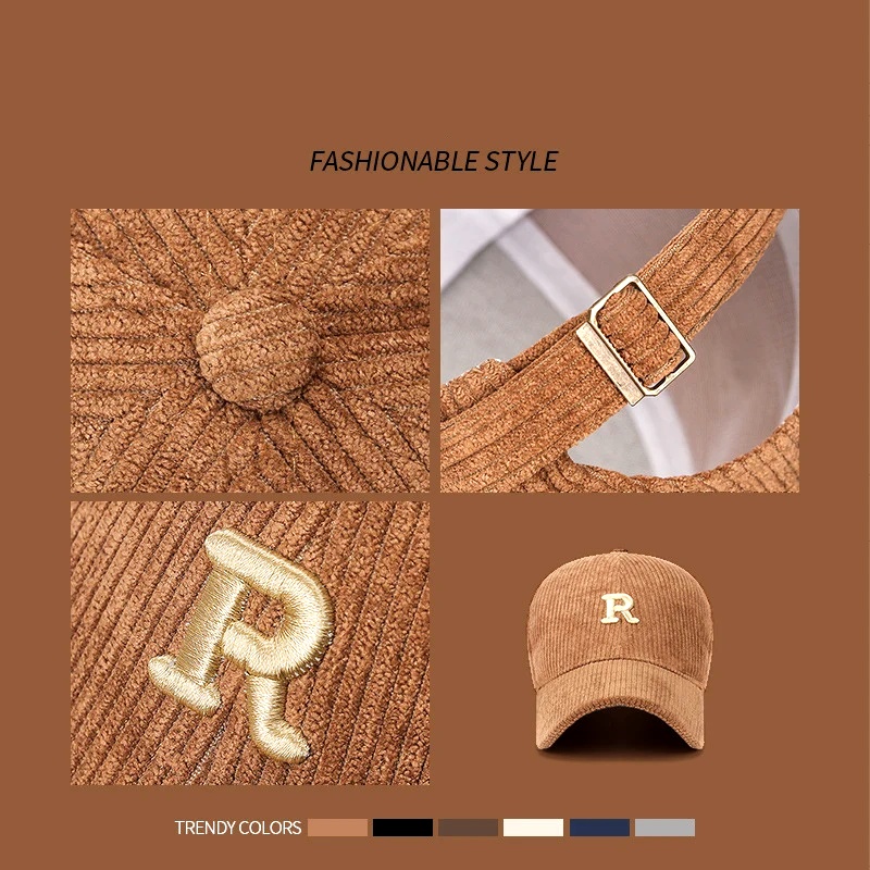 Corduroy Baseball Cap with 3D  - Baseball Cap Structured ulasan dan harga