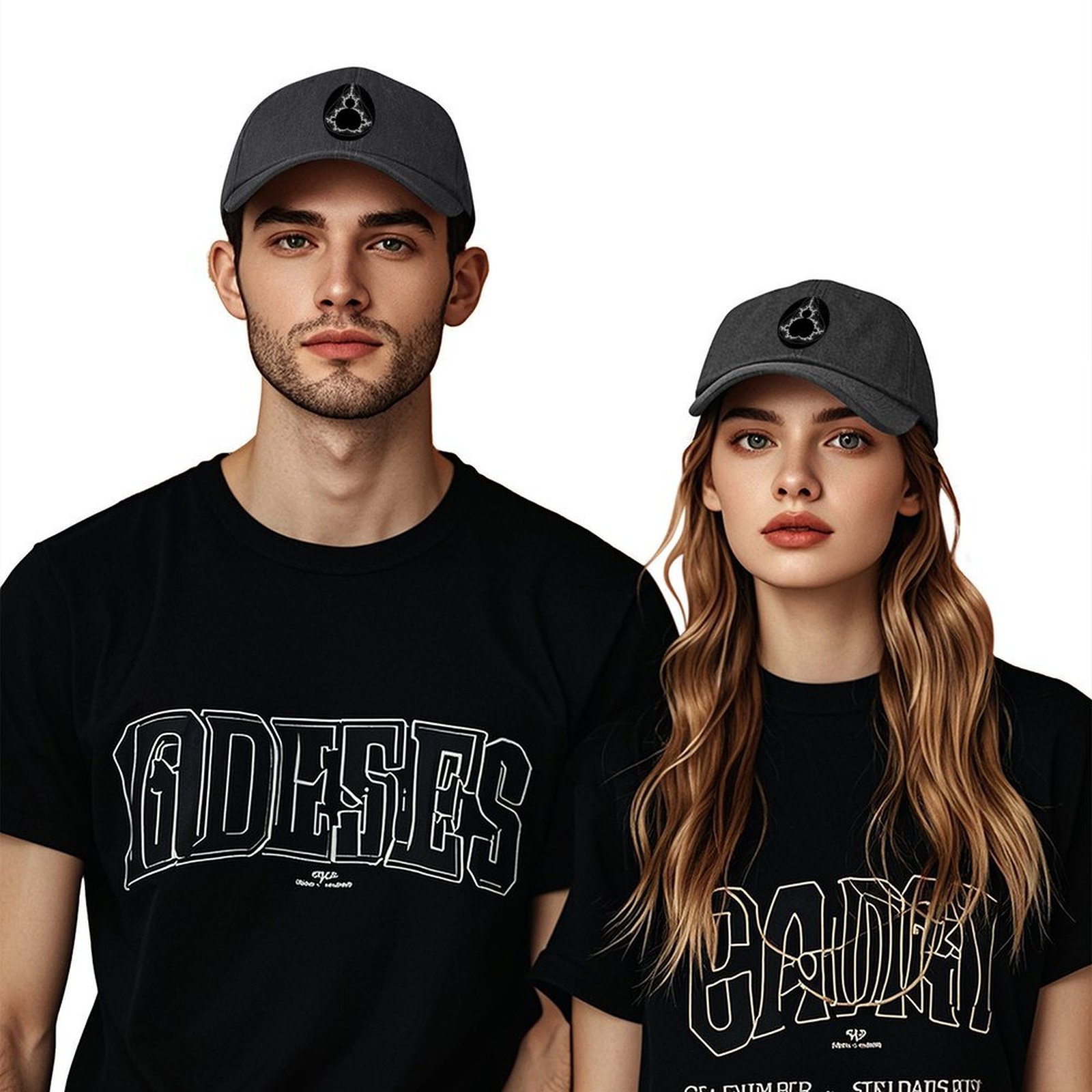 White - Linear Mandelbrot Base - Golf Cap Dad ulasan dan harga