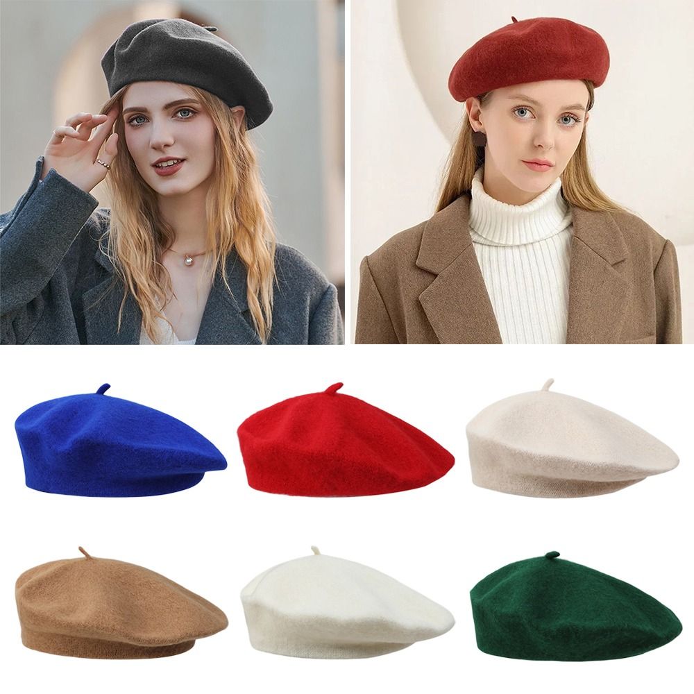 Solid Color Elegant Lady All M - Beret French Wool ulasan dan harga