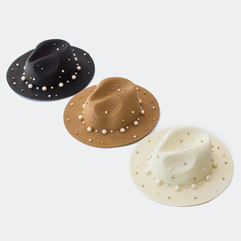 Pearl Cowgirl Straw Hat Bridal - Cowboy Hat Straw ulasan dan harga