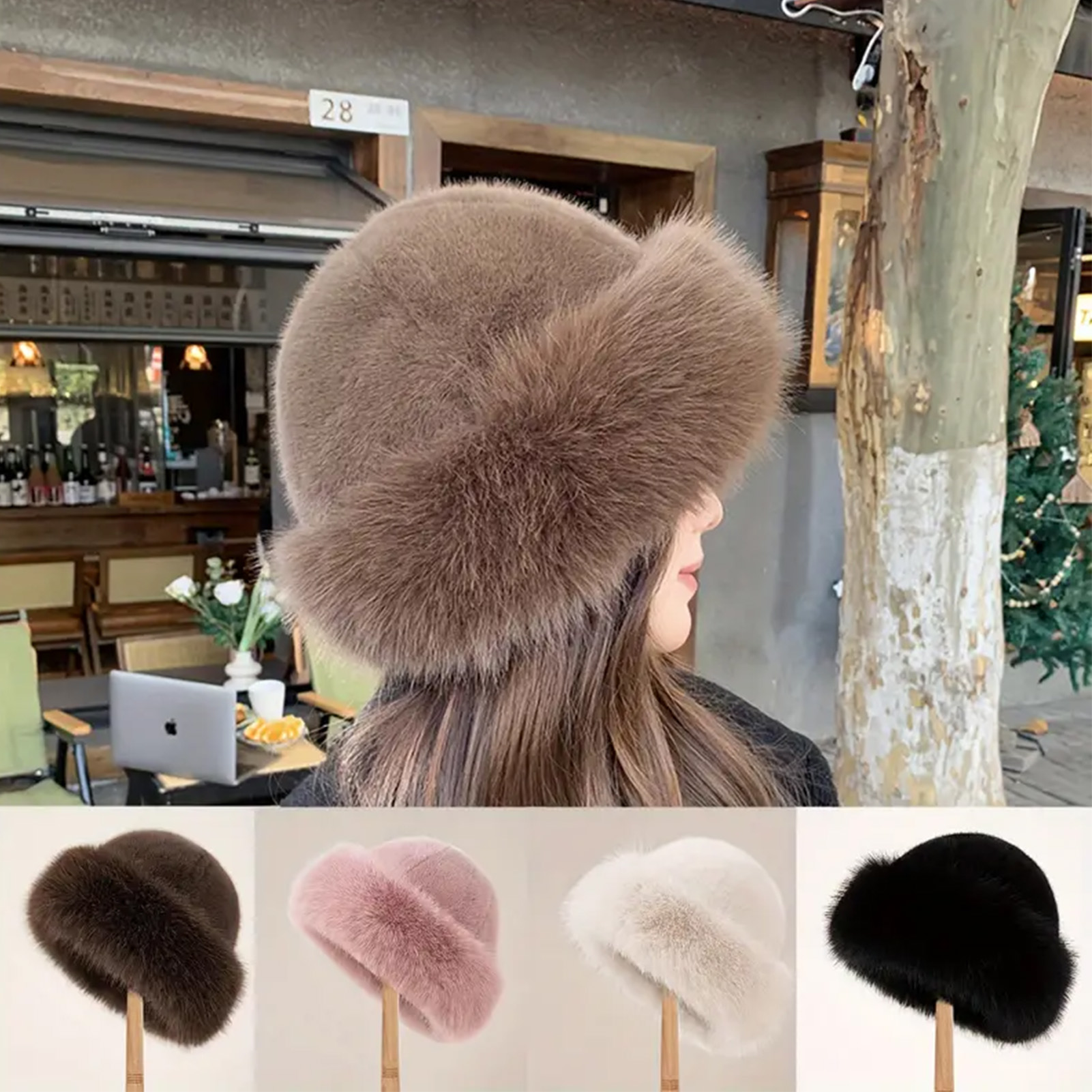 Thicken Plush Warm Fur Hat Flu - Winter Trapper Hat ulasan dan harga