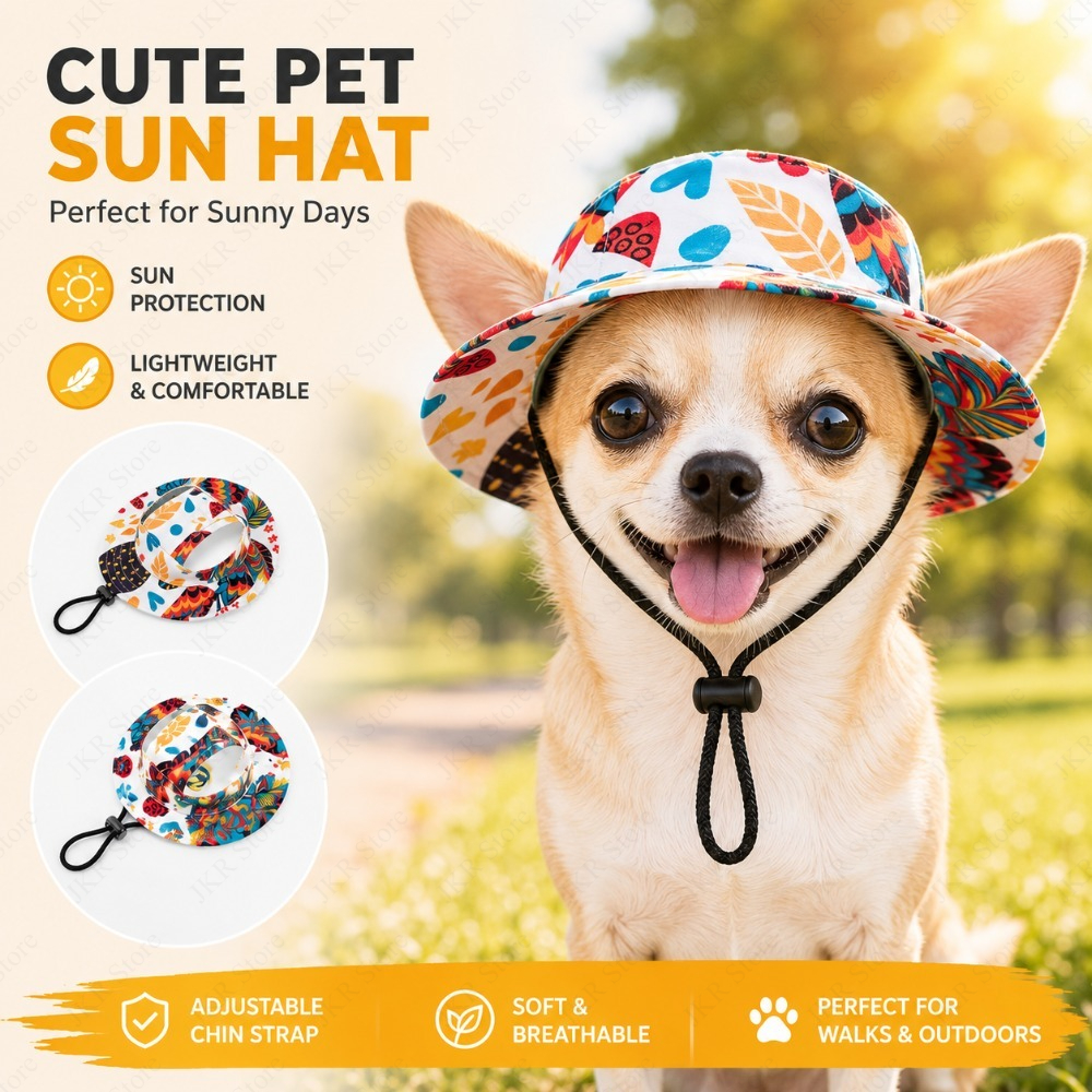 Printed Pet Dog Hat Adjustable - Running Cap Lightweight ulasan dan harga