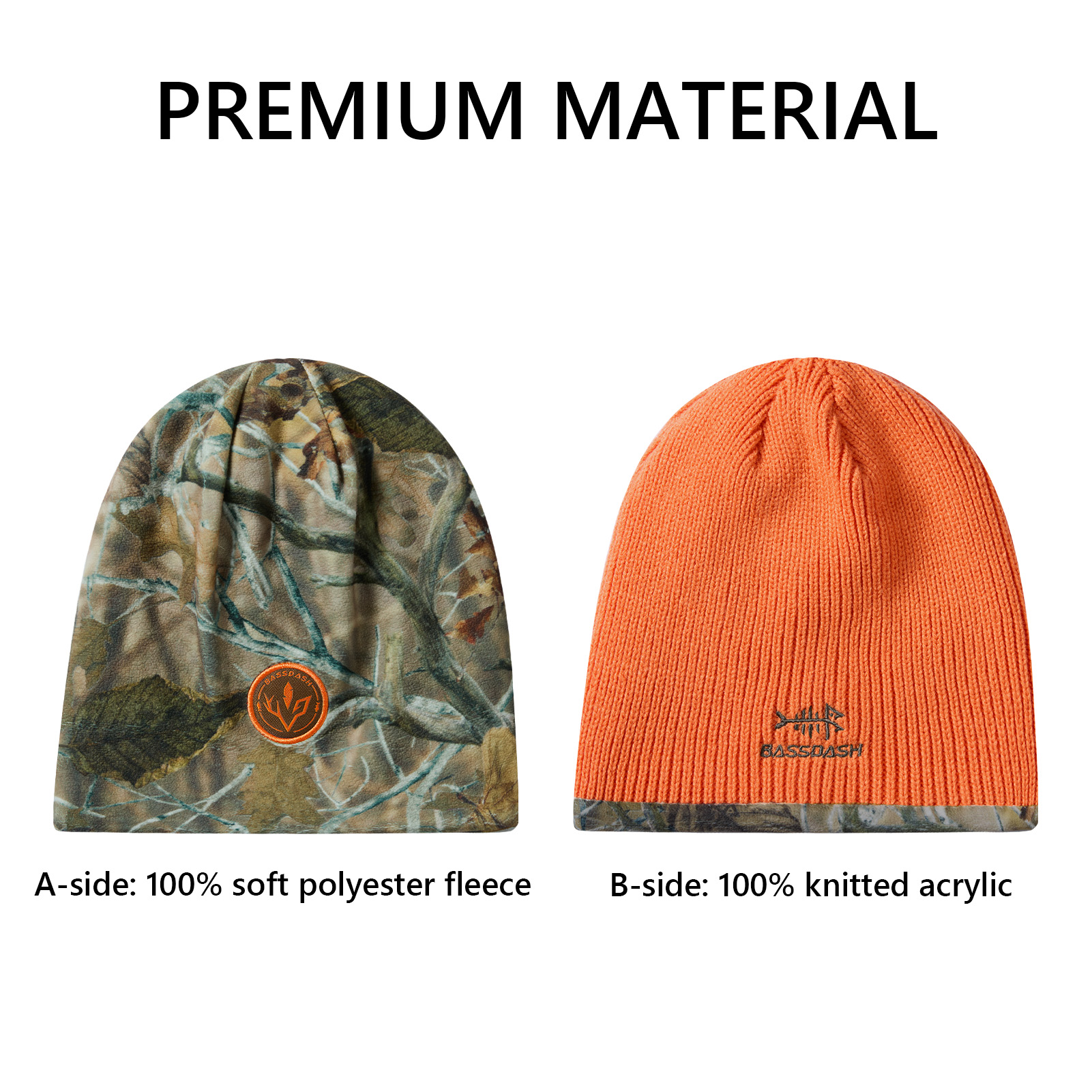 BASSDASH Reversible Windproof  - Beanie Cuffed Knit ulasan dan harga