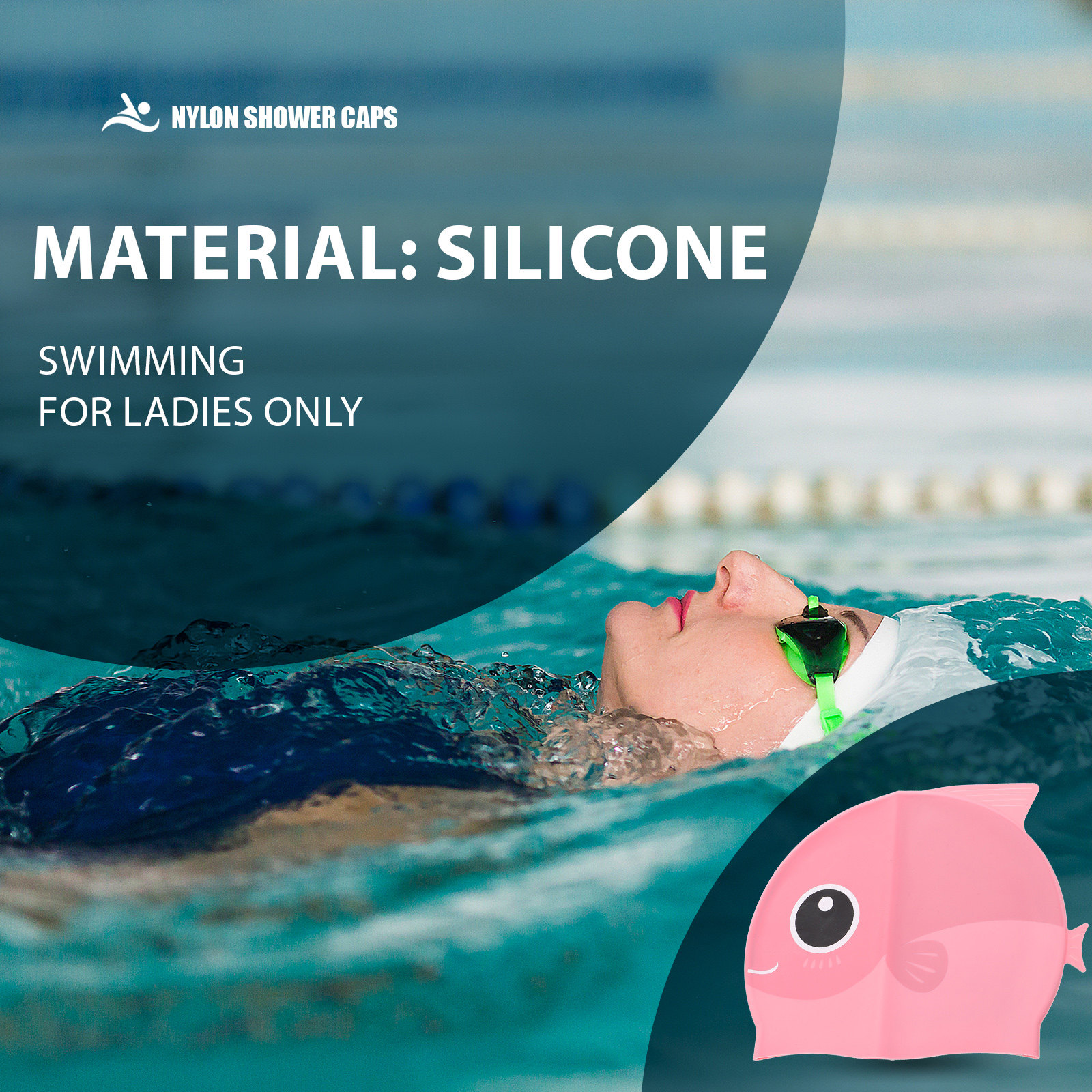 Cartoon Silicone Swim Cap Swim - Swim Hat Silicone ulasan dan harga