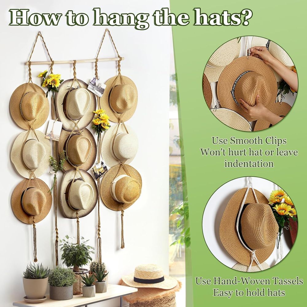 Hat Organizer Rack or Wall 15  - Sun Hat Wide Brim ulasan dan harga